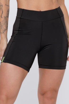 Short de Corrida com Recortes Preto