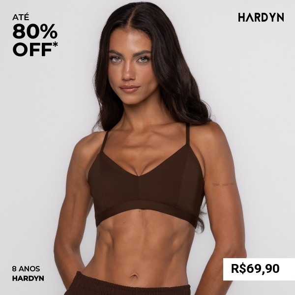 Top De Corrida Com Alças Finas Mocha Mousse