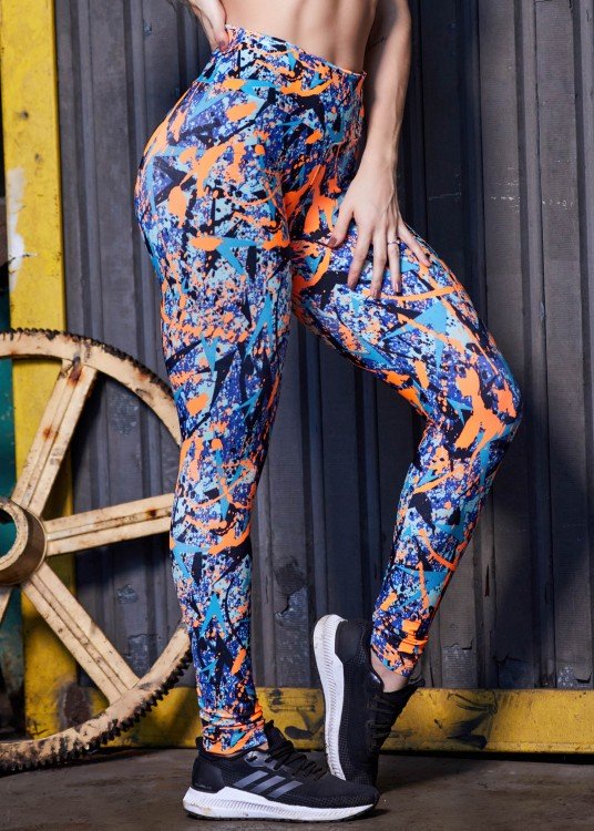 Calça Legging Intense em Suplex de Poliéster Estampado