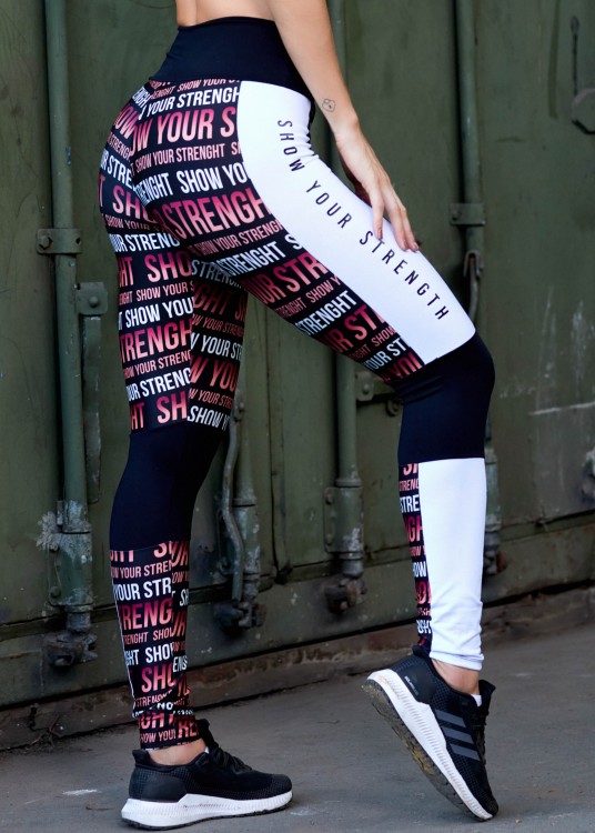 Calça Legging Sublimada com Recortes Show Your strength