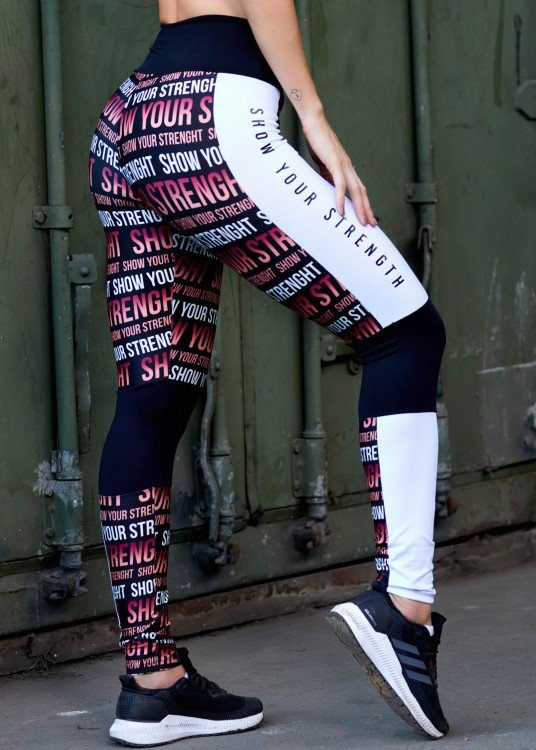 Calça Legging Sublimada com Recortes Show Your strength
