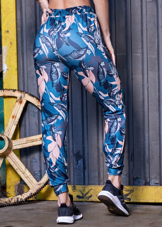 Calça de Moletim Sublimada Be free com elastano