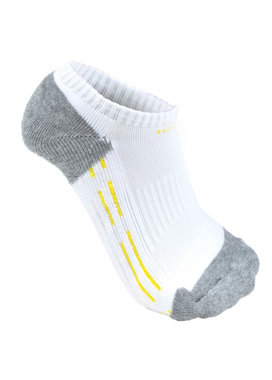 Meia Feminina Hardyn Binado Branco com Mescla detalhes Amarelo e Rosé
