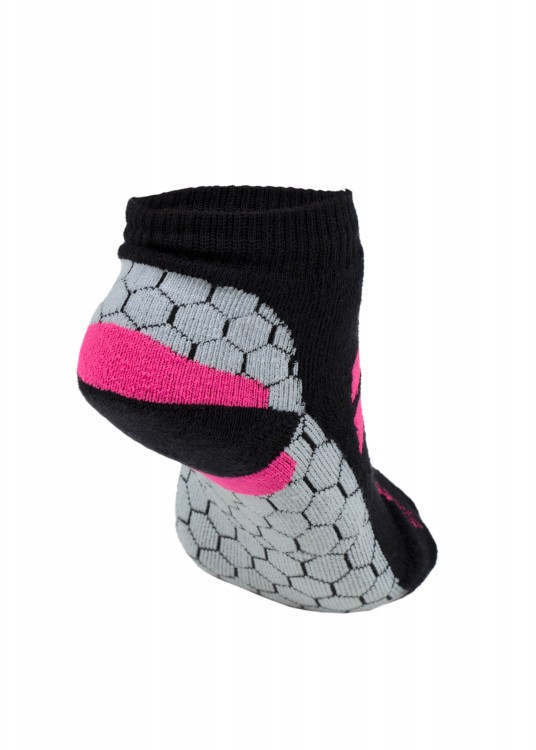 Meia Feminina Hive Preto com Cinza e Rosa