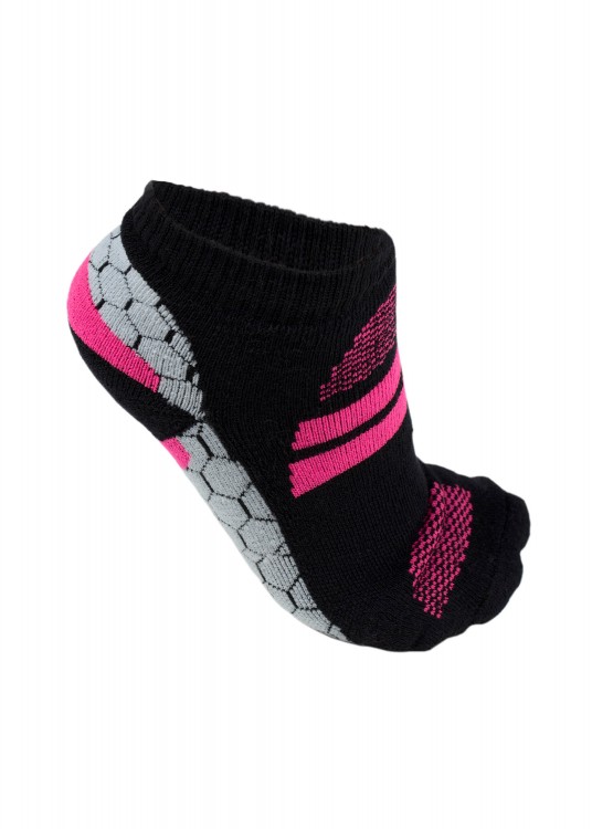 Meia Feminina Hive Preto com Cinza e Rosa