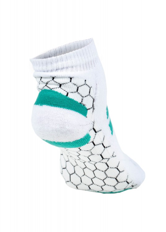 Meia Feminina Hive Branco com Verde