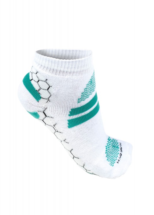 Meia Feminina Hive Branco com Verde