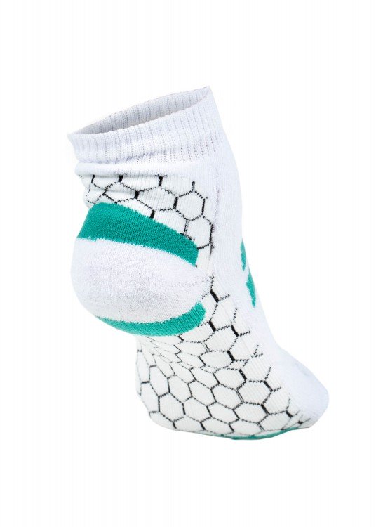 Meia Feminina Hive Branco com Verde
