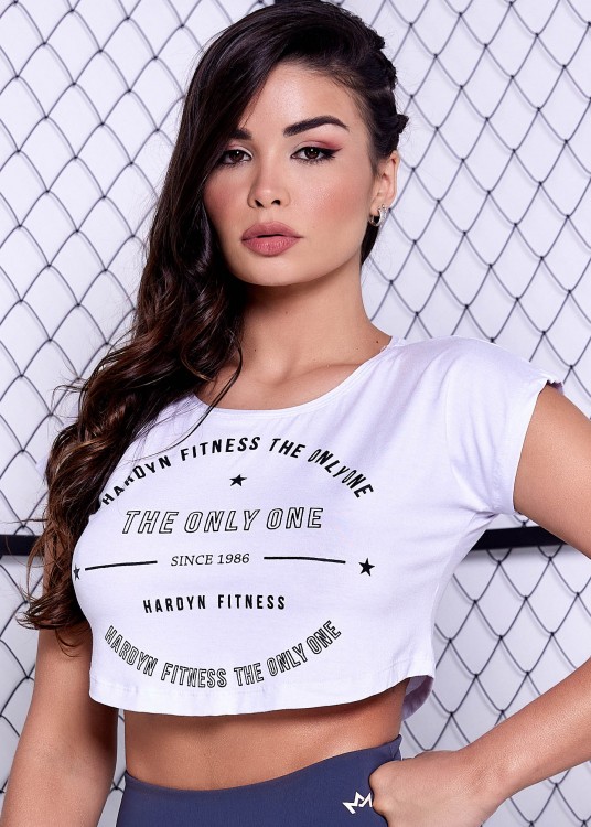Cropped Fitness The Only One Branco