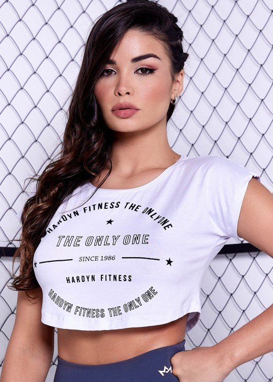 Cropped Fitness The Only One Branco