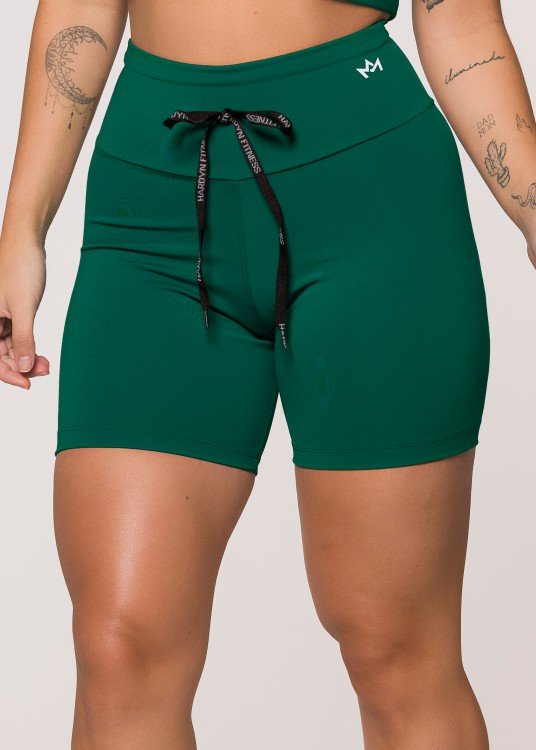 Short Fitness Éden em Suplex de Poliamida Verde