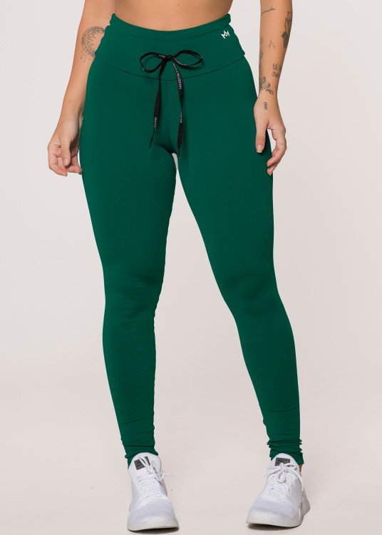 Legging Fitness Éden em Suplex de Poliamida Verde