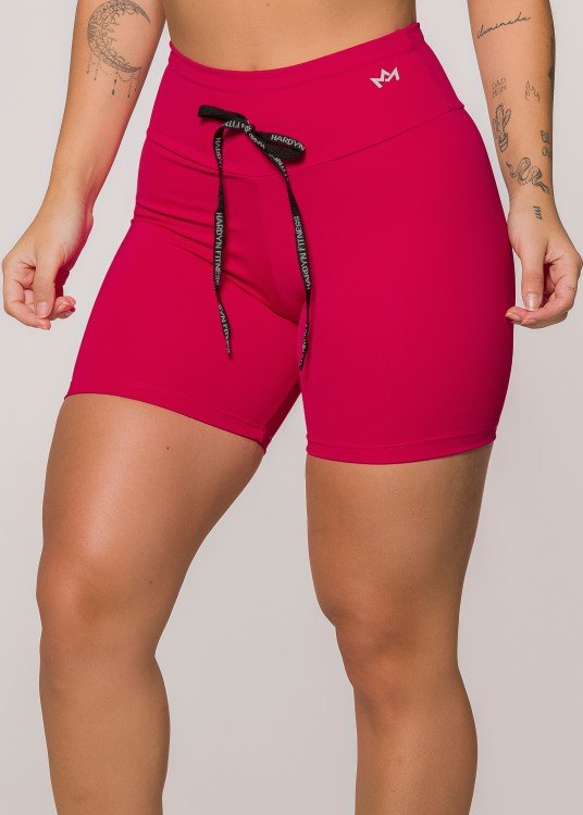 Short Fitness Hot Pink em Suplex de Poliamida Rosa