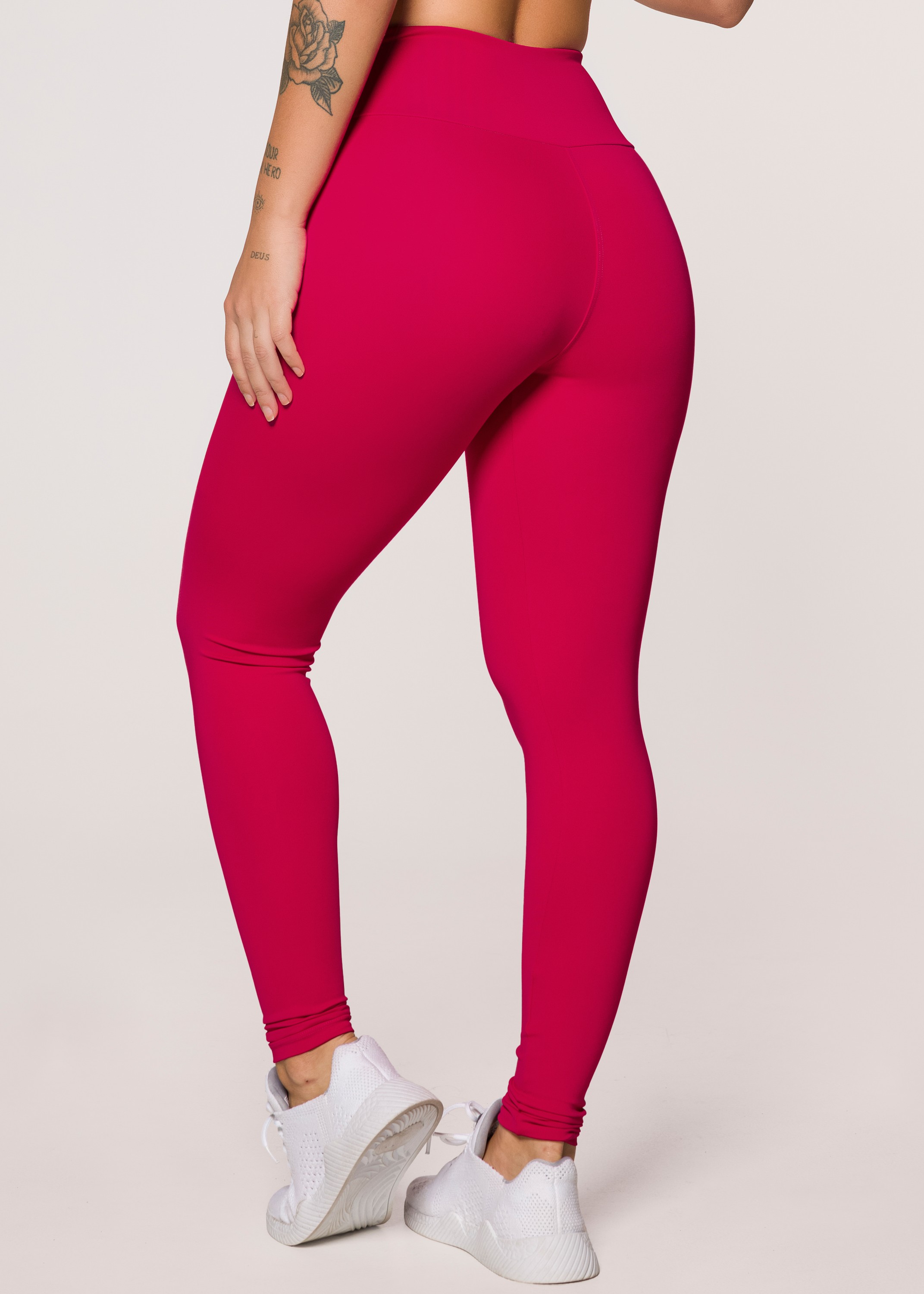 Legging Fitness Hot Pink em Suplex de Poliamida Rosa