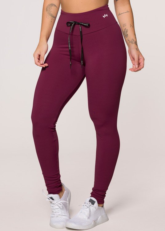 Legging Fitness Ruby em Suplex de Poliamida Vinho