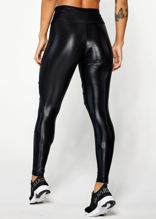 Calça Legging All Black em Cirrê com Strappy
