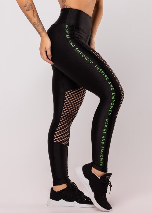 Calça Legging All Black Screen em Suplex de Poliamida