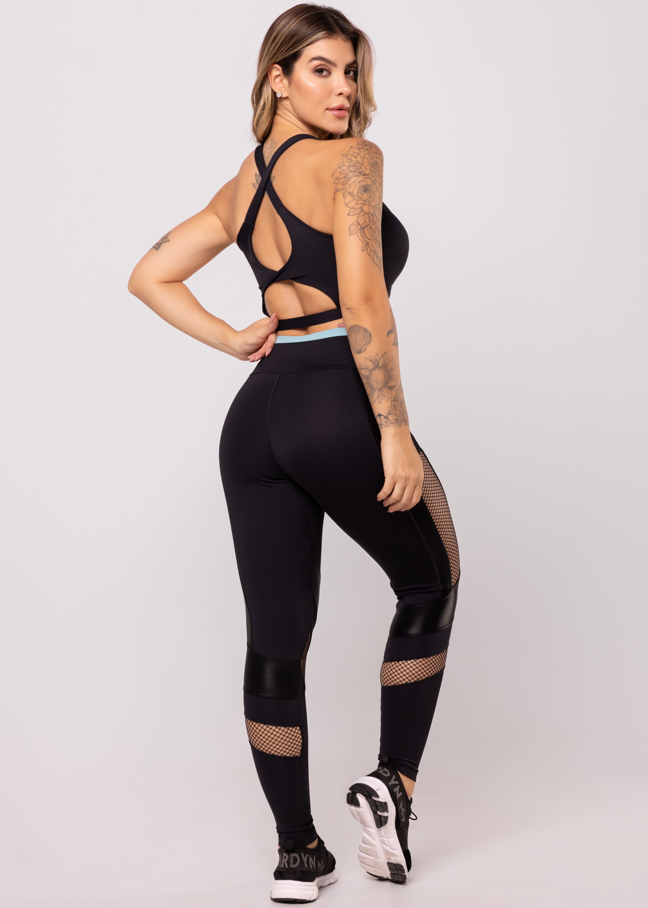 Kit Regata Feminina + Calça Legging Academia Fitness Grossa