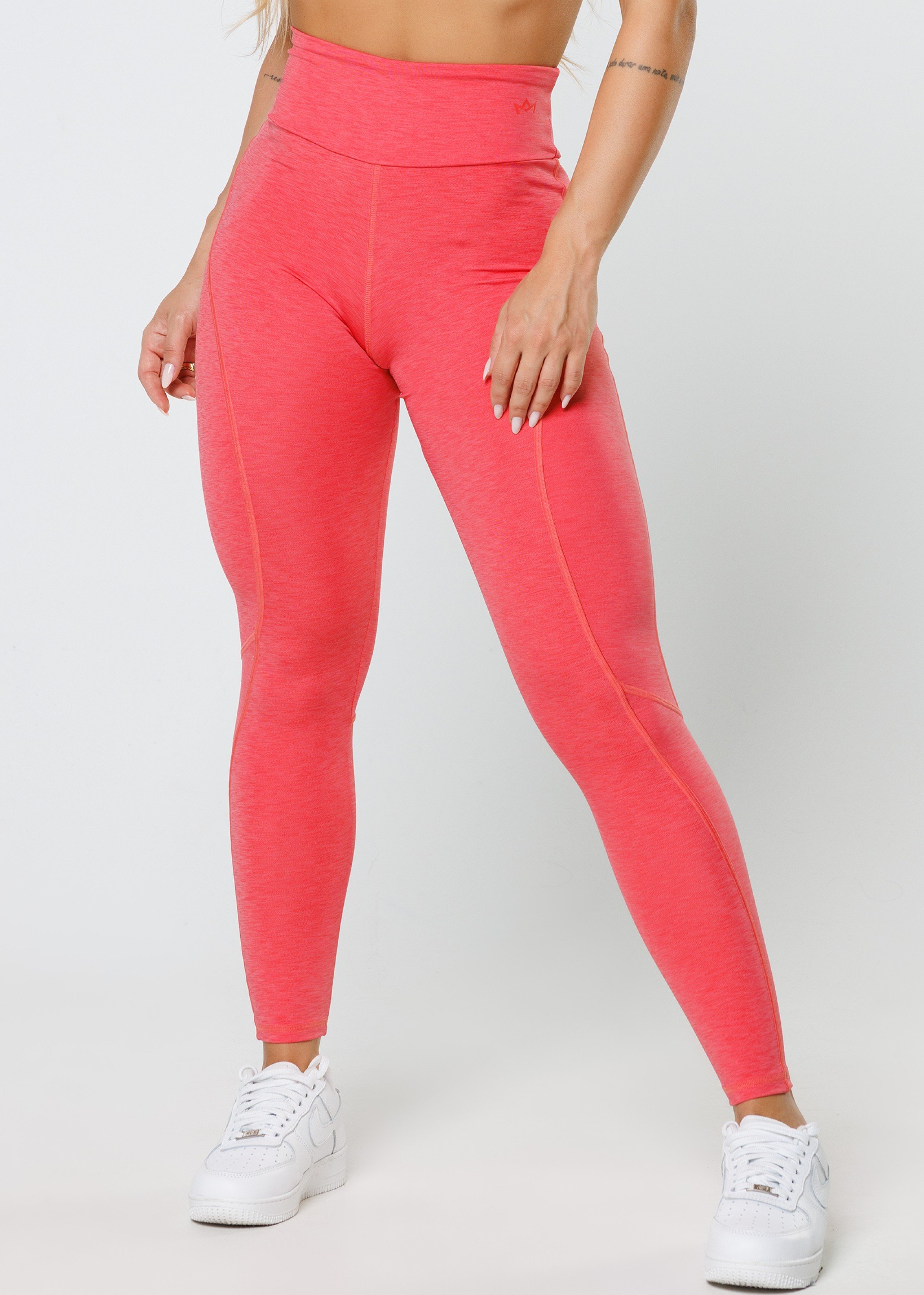 Calça Legging Joy em Suplex de Poliamida Coral