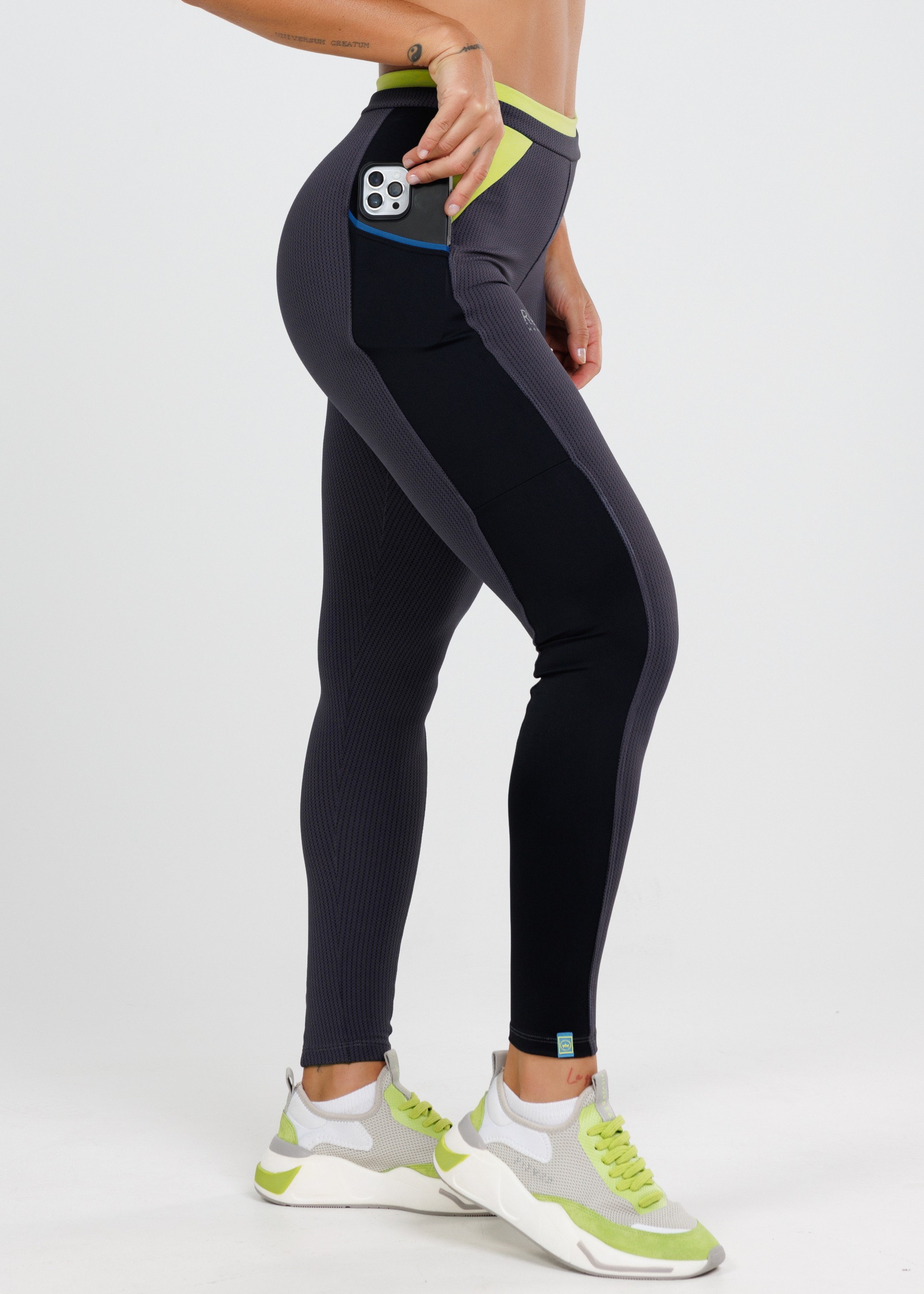 Calça Legging Consistency em Emana Cinza com Bolso