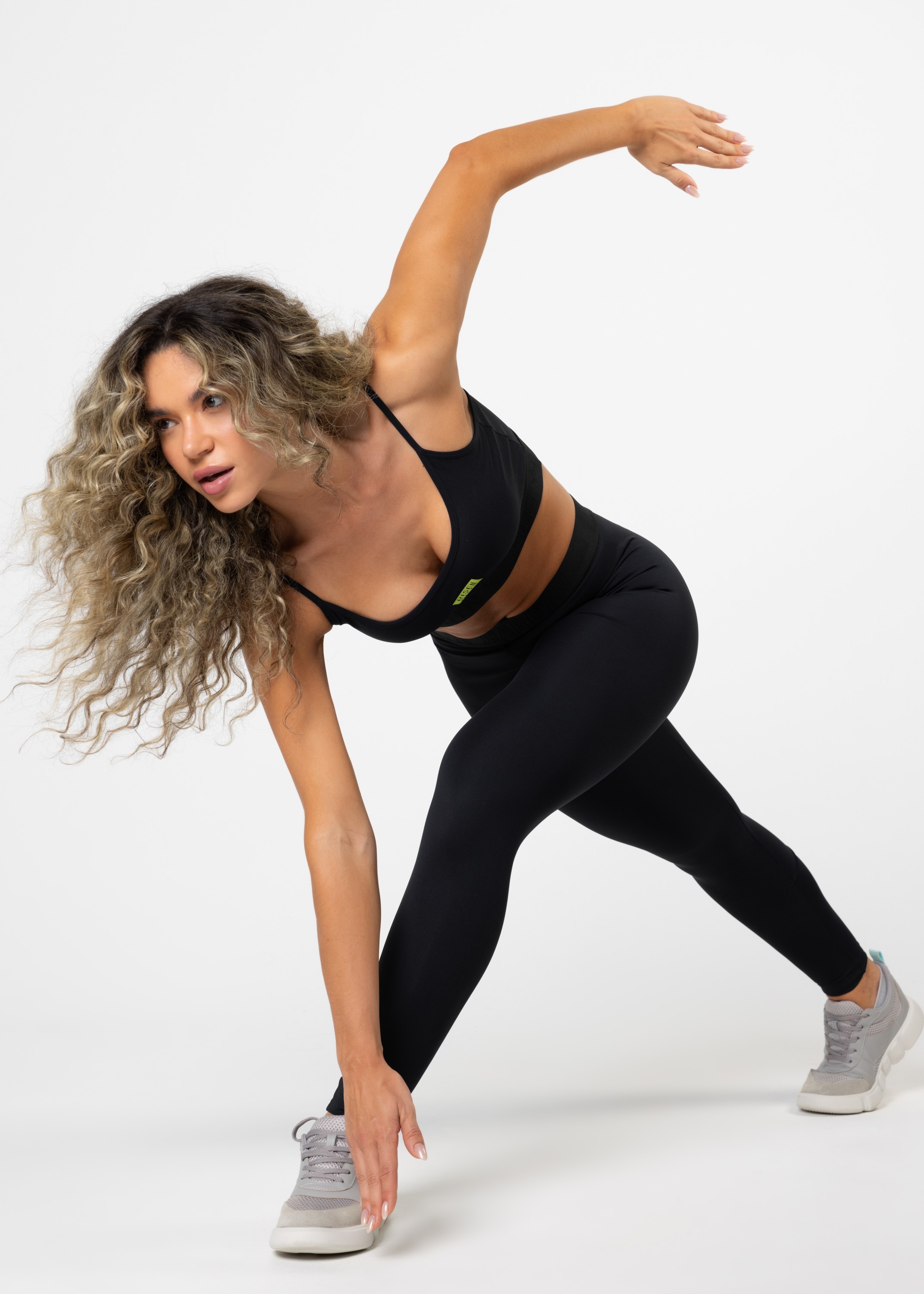 Calça Legging Ascent em Poliamida Preta