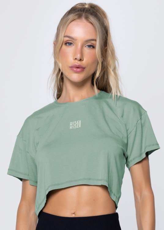 Cropped Fitness Rise Menta