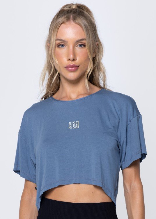 Cropped Fitness Rise Azul