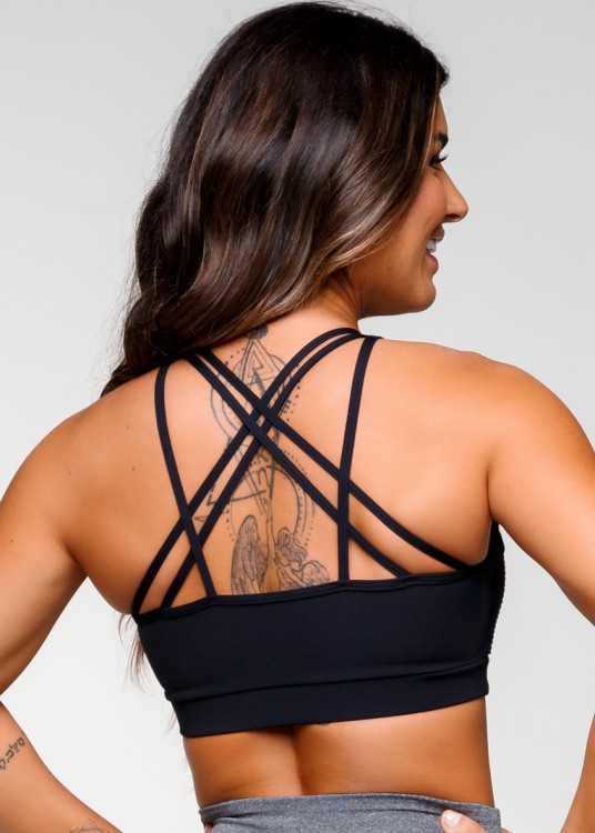 Top Fitness Reach Em Suplex De Poliamida Preto