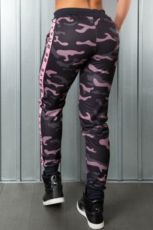 Calça de Moletim Be Brave Camuflada com Cadarço Preto