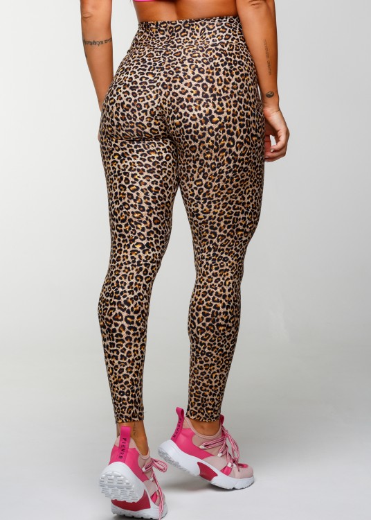 Legging Animal Print em Suplex de Poliamida