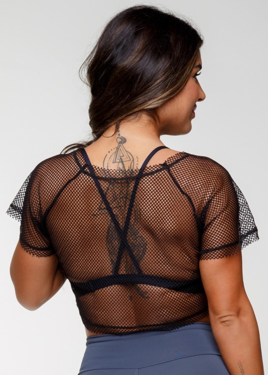 Cropped Exotic em Telinha Arrastão