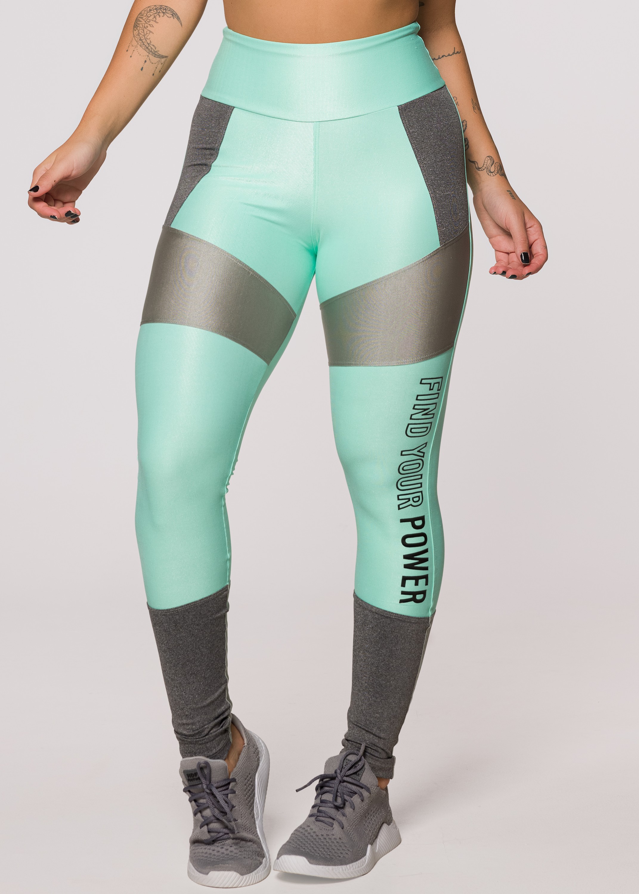 Calça Legging Poliamida Find Your Power Verde Água